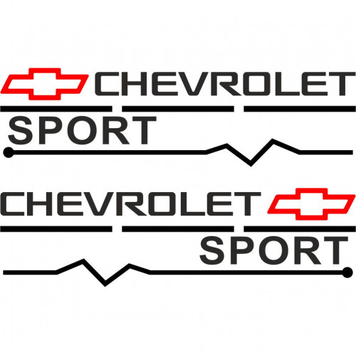 Набір наклейок на дзеркала авто - Chevrolet Sport (2шт)