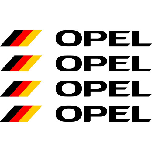 Набір вінілових наклейок на ручки авто - Opel (4 шт.)