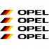 Набір вінілових наклейок на ручки авто - Opel (4 шт.)