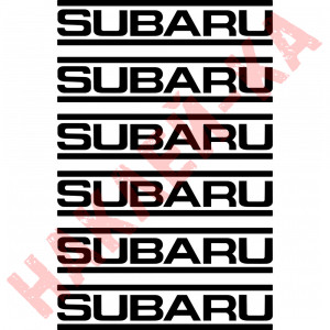 Комплект наклейок на супорта - Subaru (6 шт.)