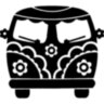Вінілова наклейка на автомобіль - Volkswagen Bus Hippy Style Вінілова наклейка на автомобіль - Volkswagen Bus Hippy Style