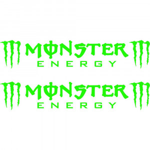 Набір вінілових наклейок на автомобіль або мотоцикл - Monster Energy v3 (2шт)