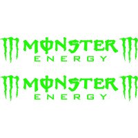 Набір вінілових наклейок на автомобіль або мотоцикл - Monster Energy v3 (2шт)