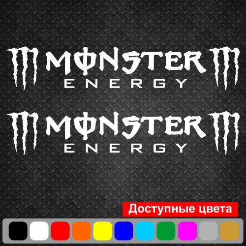 Набір вінілових наклейок на автомобіль або мотоцикл - Monster Energy v3 (2шт)