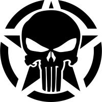 Вінілова наклейка на автомобіль - Армійська Зірка Punisher Jeep v2