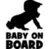 Виниловая наклейка на автомобиль - Baby on board v38 Виниловая наклейка на автомобиль - Baby on board v38