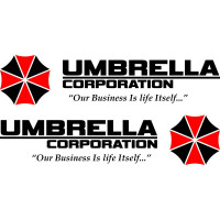 Набір вінілових наклейок на автомобіль - Umbrella Corporation (2 шт.)