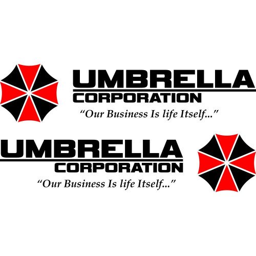 Набор виниловых наклеек на автомобиль - Umbrella Corporation (2 шт.)