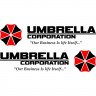 Набор виниловых наклеек на автомобиль - Umbrella Corporation (2 шт.) Набор виниловых наклеек на автомобиль - Umbrella Corporation (2 шт.)