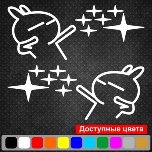 Набор наклеек на зеркала авто - Subaru / Субару (2шт)