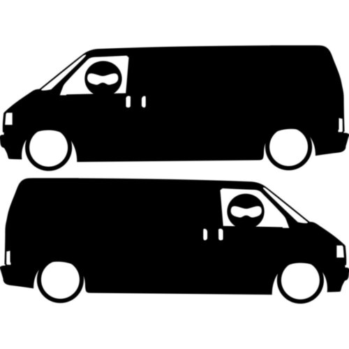 Набір вінілових наклейок на автомобіль - Volkswagen Transporter Stig (2шт)