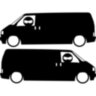 Набір вінілових наклейок на автомобіль - Volkswagen Transporter Stig (2шт) Набір вінілових наклейок на автомобіль - Volkswagen Transporter Stig (2шт)