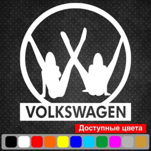 Виниловая наклейка на автомобиль - Volkswagen Девушки | VW Girl v8