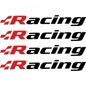 Набір вінілових наклейок на ручки авто - Volkswagen Racing (4 шт.)