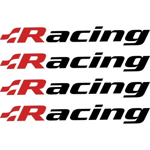 Набір вінілових наклейок на ручки авто - Volkswagen Racing (4 шт.)