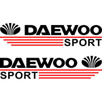 Набір наклейок на дзеркала авто - Daewoo Sport (2шт)
