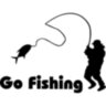 Вінілова наклейка на автомобіль - Go Fishing | Іду на рибалку Вінілова наклейка на автомобіль - Go Fishing | Іду на рибалку