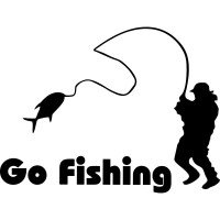Вінілова наклейка на автомобіль - Go Fishing | Іду на рибалку