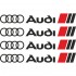 Набір вінілових наклейок на ручки авто - Audi (4 шт.) Набір вінілових наклейок на ручки авто - Audi (4 шт.)
