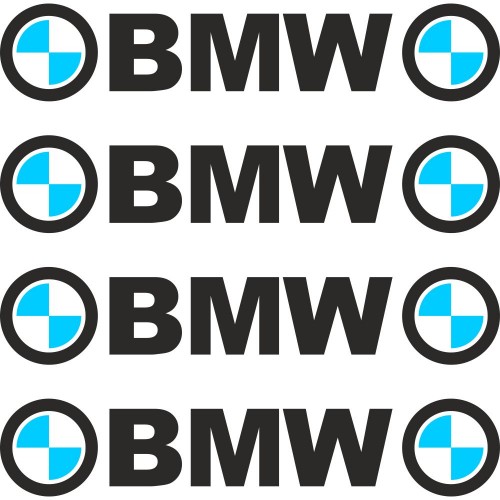 Набір вінілових наклейок на ручки авто - BMW (4 шт.)