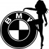 Виниловая наклейка на автомобиль - БМВ Девушка | BMW Girl