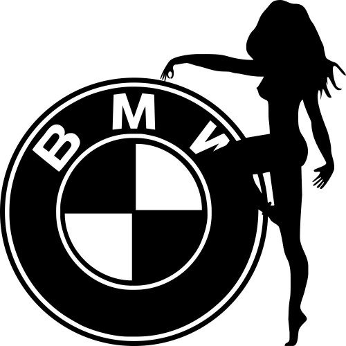 Вінілова наклейка на автомобіль - БМВ Дівчина | BMW Girl
