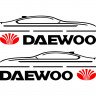 Набір наклейок на дзеркала авто - Daewoo (2шт) Набір наклейок на дзеркала авто - Daewoo (2шт)