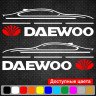 Набір наклейок на дзеркала авто - Daewoo (2шт) Набір наклейок на дзеркала авто - Daewoo (2шт)