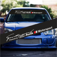 Солнцезащитная наклейка на лобовое стекло автомобиля - Audi Motorsport, 135*20 см