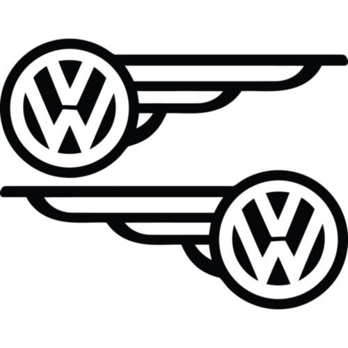 Набір вінілових наклейок на автомобіль - Volkswagen Крила (2шт)