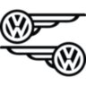 Набір вінілових наклейок на автомобіль - Volkswagen Крила (2шт) Набір вінілових наклейок на автомобіль - Volkswagen Крила (2шт)