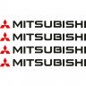Набор виниловых наклеек на ручки авто - Mitsubishi (4 шт.) Набор виниловых наклеек на ручки авто - Mitsubishi (4 шт.)