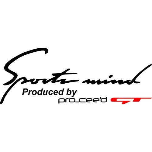 Вінілова наклейка на автомобіль - Sports mind produced by Pro_ceed GT