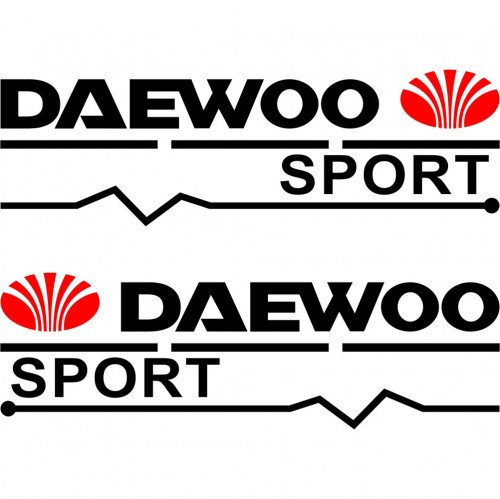 Набір наклейок на дзеркала авто - Daewoo Sport v2 (2шт)